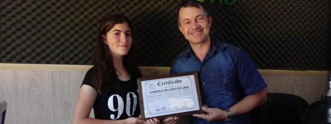 Gabrieli Delgado apresentou a música cacto e o balão na 1ª Semana Cultural Turvo Ativo.