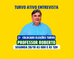 Ouça a entrevista com Profº Roberto  3ª colocado nas eleições a prefeito de Turvo